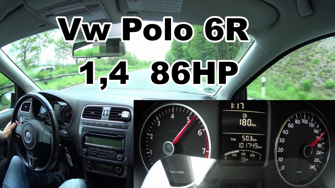 Volkswagen Polo 9N 1.4 16V 100HP Acceleration 0-100 km/h